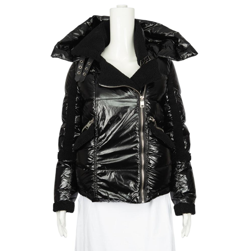 SERIES BY NICOLE BENISTI Black Down Puffer Coat Jacket XS